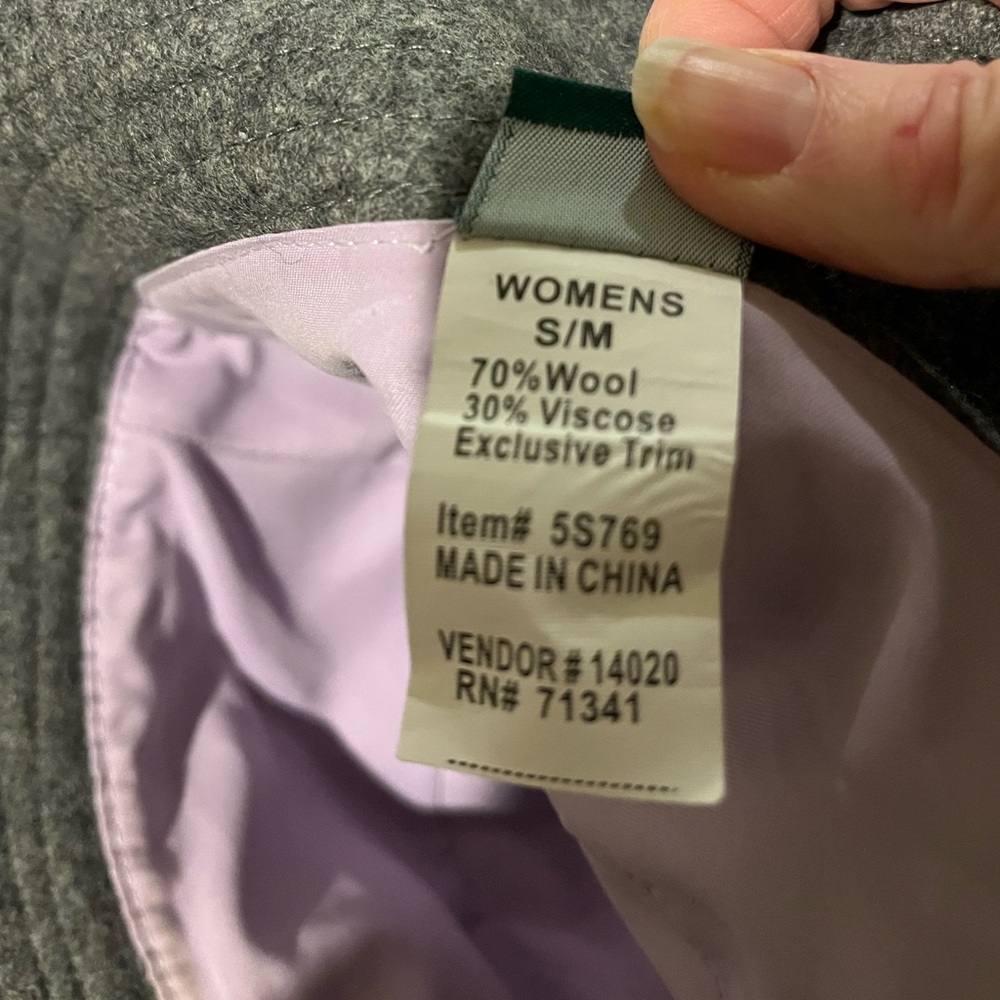 L.L. Bean grey wool bucket hat - Picture 2 of 7